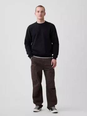 Vintagesoft-genser med rund hals for voksne