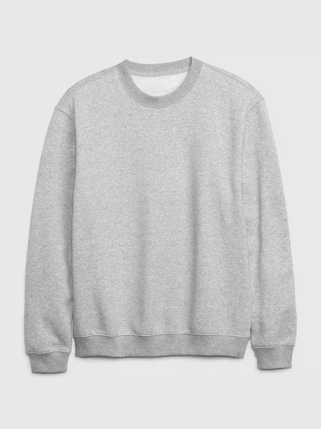 Vintagesoft-genser med rund hals for voksne