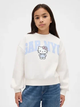 Vintagesoft Hello Kitty-logo-genser for barn