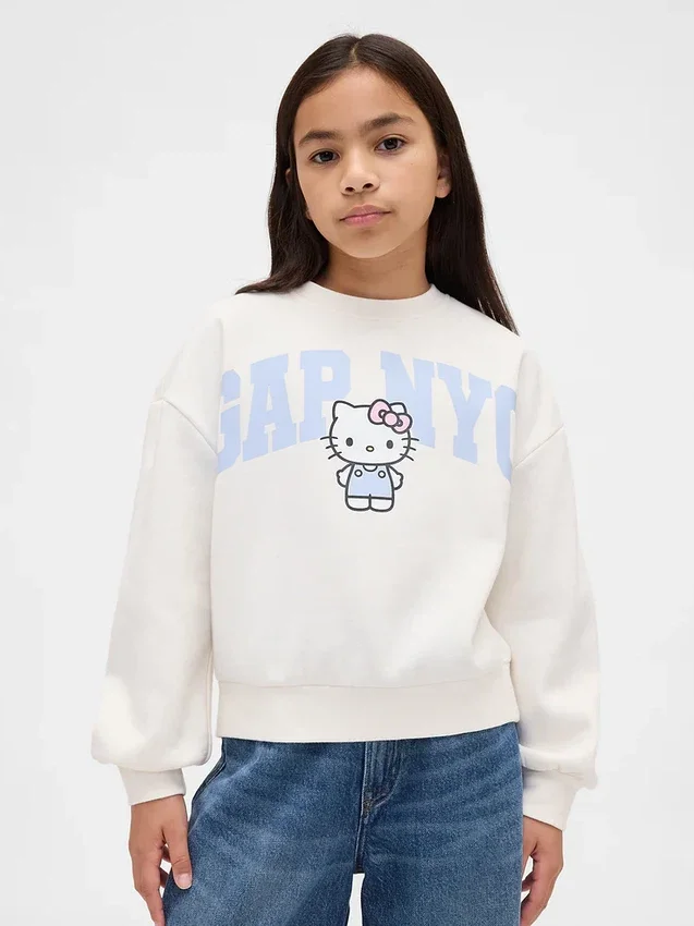 Vintagesoft Hello Kitty-logo-genser for barn