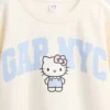 Vintagesoft Hello Kitty-logo-genser for barn