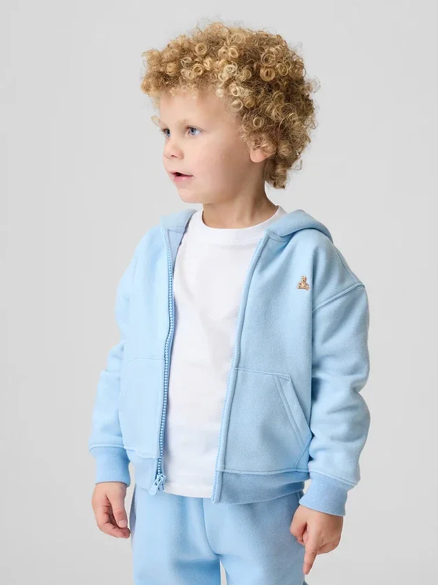 Vintagesoft-hettegenser med glidelås for Baby og Småbarn