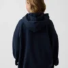 Vintagesoft-hettegenser med glidelås i oversize-modell for barn