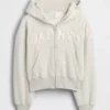 Vintagesoft-hettegenser med glidelås og oversized logo for barn