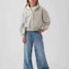 Vintagesoft-hettegenser med glidelås og oversized logo for barn