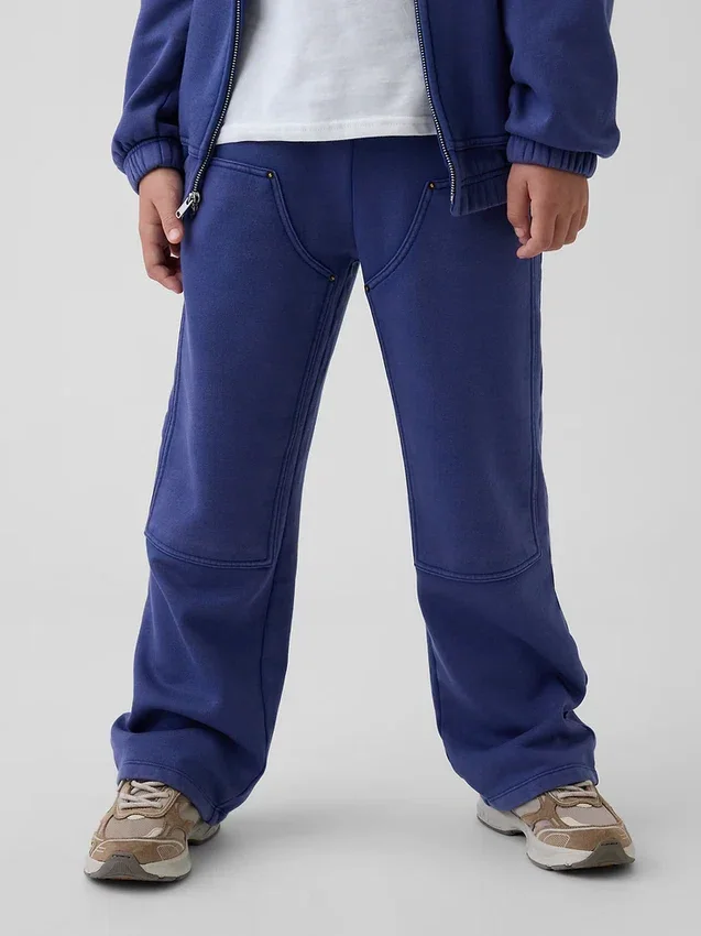 Vintagesoft-joggebukse for barn i avslappet passform