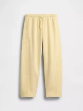 Vintagesoft-joggebukse for barn med avslappet passform og snøring med blonder