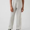 Vintagesoft-joggebukse for barn med avslappet passform og snøring med blonder