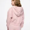 Vintagesoft kort hettegenser med glidelås for barn