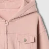 Vintagesoft kort hettegenser med glidelås for barn