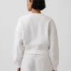 Vintagesoft oversized crop-sweatshirt med hullmønster