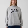 Vintagesoft oversized genser med logo og høyhals
