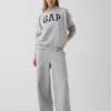 Vintagesoft oversized genser med logo og høyhals
