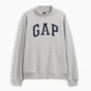 Vintagesoft oversized genser med logo og høyhals
