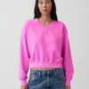 Vintagesoft oversized genser med V-hals