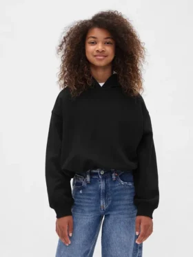 Vintagesoft oversized hettegenser med bobleform for barn