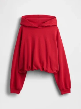 Vintagesoft oversized hettegenser med bobleform for barn