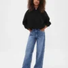 Vintagesoft oversized hettegenser med bobleform for barn