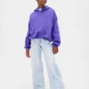 Vintagesoft oversized hettegenser med bobleform for barn