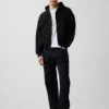 Vintagesoft oversized kort hettegenser med glidelås