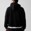 Vintagesoft oversized kort hettegenser med glidelås