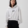 Vintagesoft oversized kort logo-hettegenser