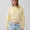 Vintagesoft oversized kort logo-hettegenser