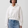Vintagesoft oversized kort logo-hettegenser