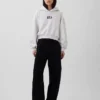 Vintagesoft oversized kort logo-hettegenser