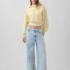 Vintagesoft oversized kort logo-hettegenser