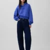 Vintagesoft oversized kort logo-hettegenser
