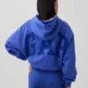 Vintagesoft oversized kort logo-hettegenser
