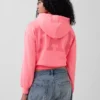 Vintagesoft oversized kort logo-hettegenser