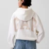 Vintagesoft oversized kort logo-hettegenser
