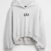 Vintagesoft oversized kort logo-hettegenser