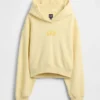 Vintagesoft oversized kort logo-hettegenser