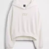 Vintagesoft oversized kort logo-hettegenser