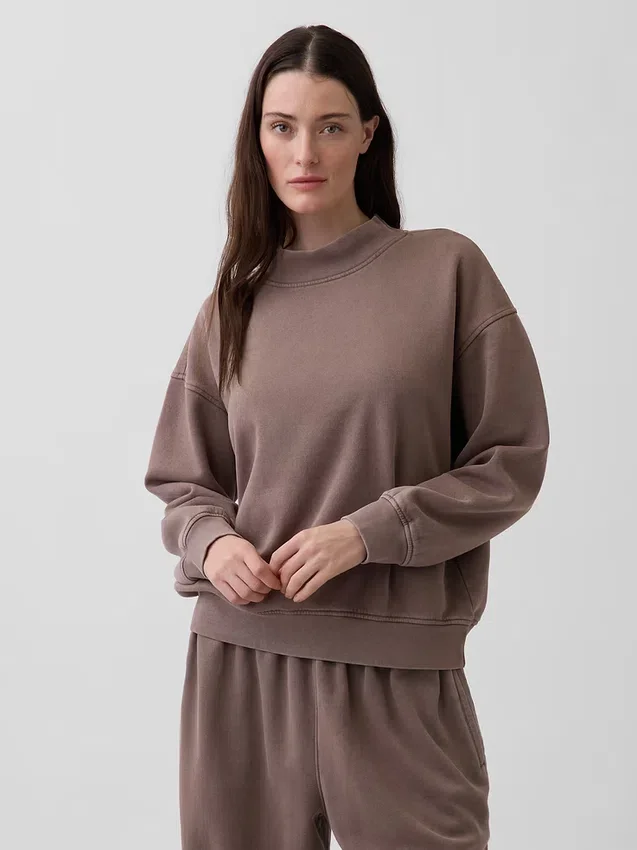 Vintagesoft oversized tunika-genser med høyhals