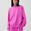Vintagesoft oversized tunika-genser med høyhals