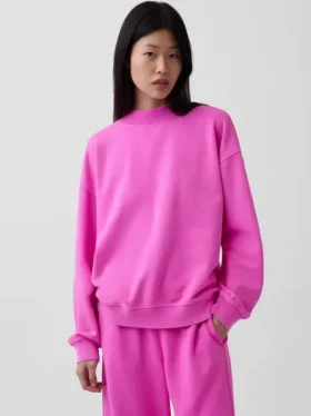 Vintagesoft oversized tunika-genser med høyhals