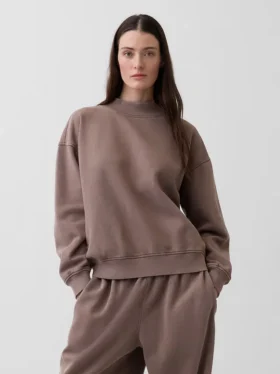 Vintagesoft oversized tunika-genser med høyhals