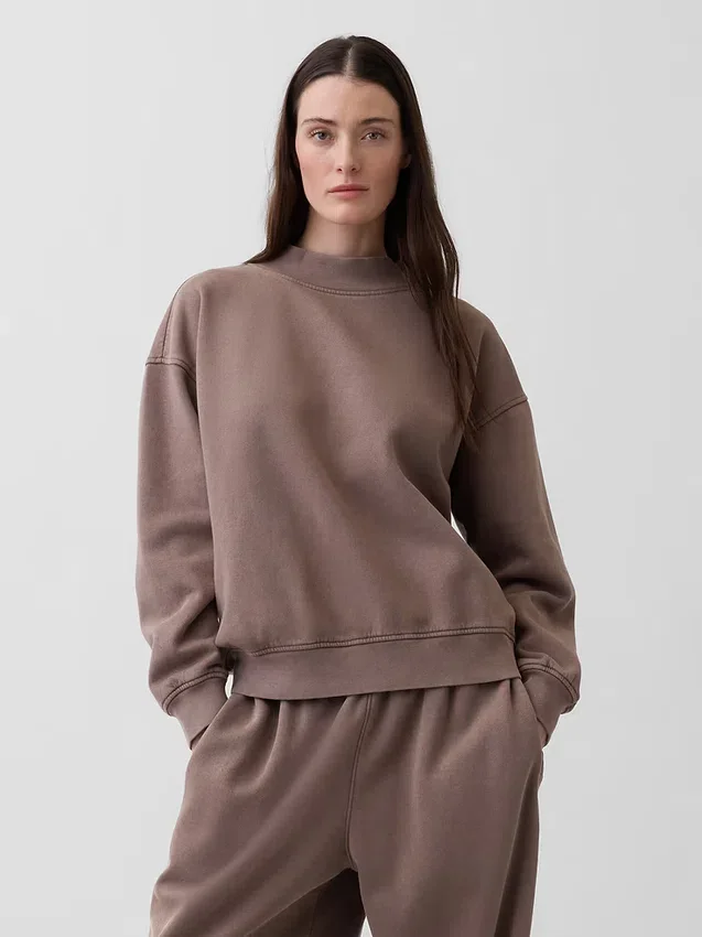 Vintagesoft oversized tunika-genser med høyhals