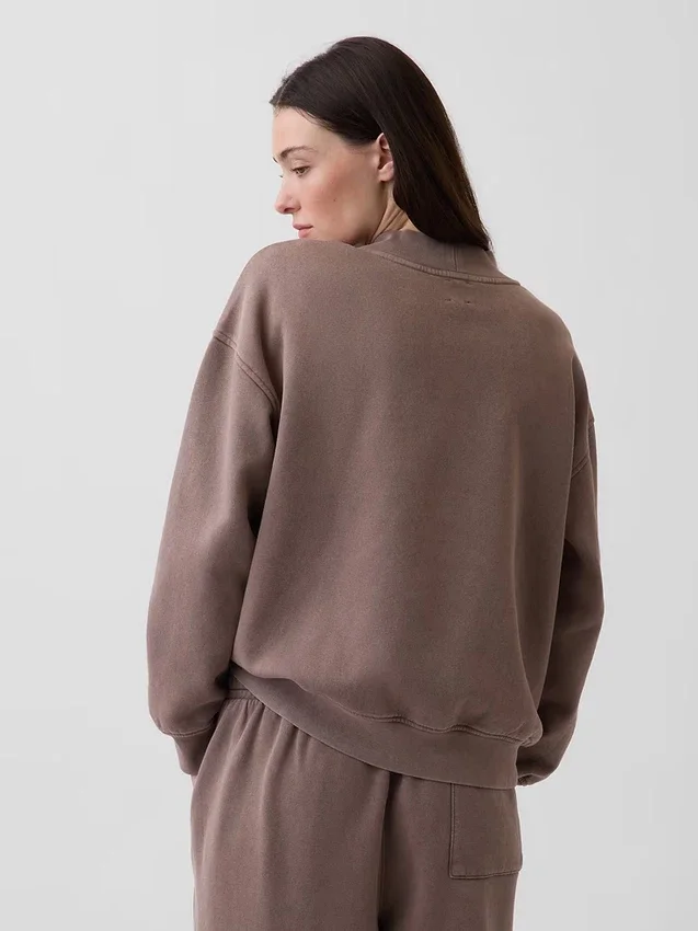 Vintagesoft oversized tunika-genser med høyhals