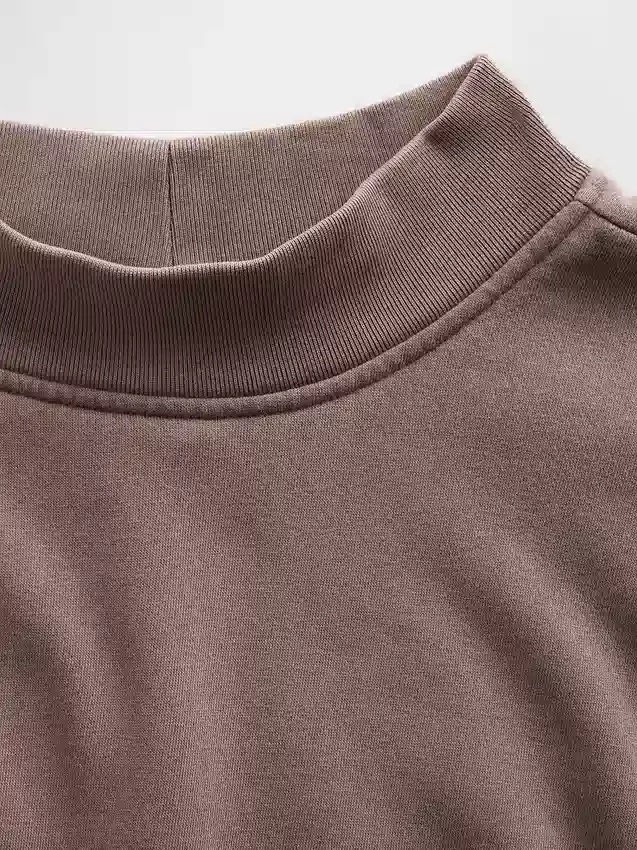 Vintagesoft oversized tunika-genser med høyhals