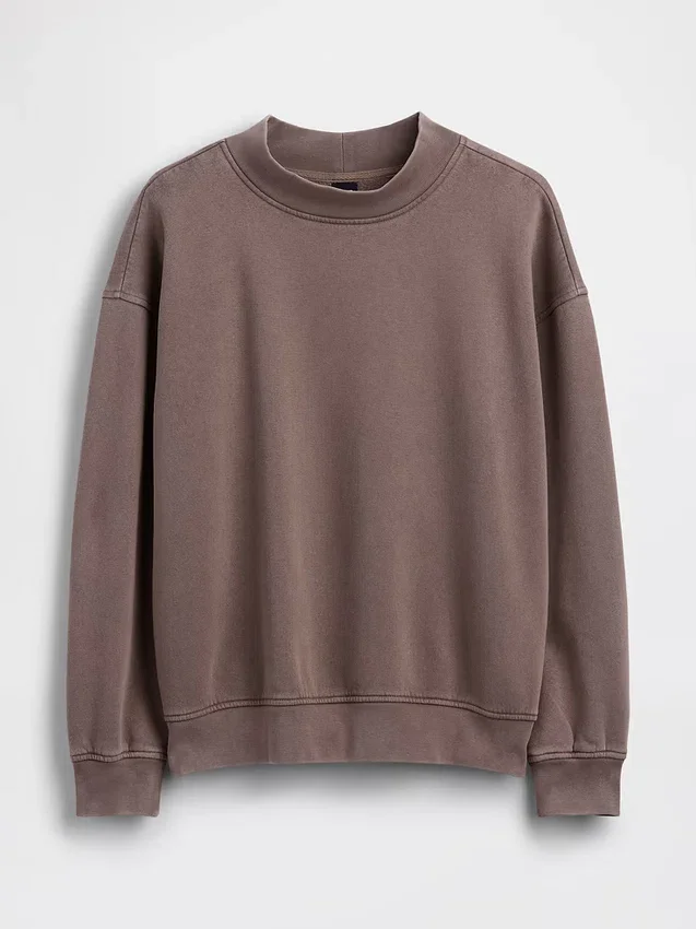 Vintagesoft oversized tunika-genser med høyhals