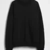 Vintagesoft oversized tunika-genser med høyhals