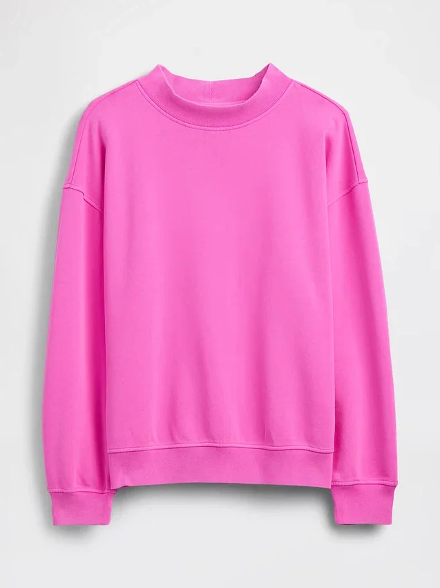 Vintagesoft oversized tunika-genser med høyhals