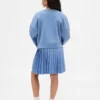 Vintagesoft-plissert sweatshirtkjole for barn
