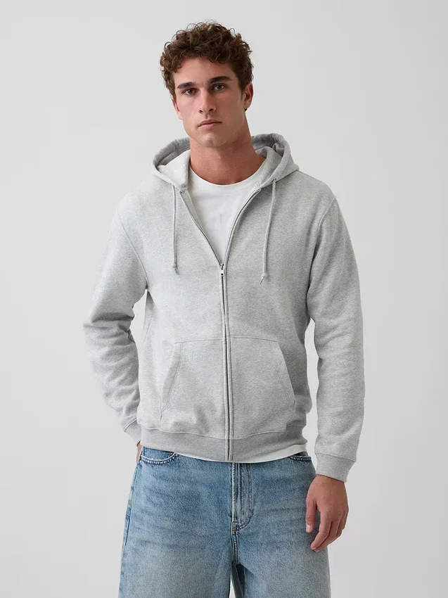 Vintagesoft Relaxed Zip-hettegenser for voksne