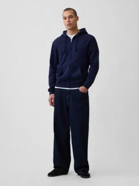 Vintagesoft Relaxed Zip-hettegenser for voksne